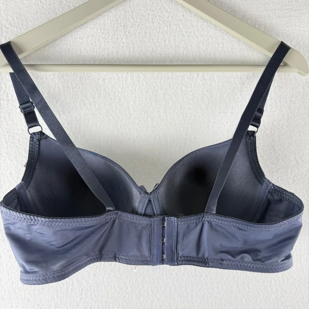 NWT Sofra Intimates Blue‎ Gray Padded Underwire T-Shirt Bra 38C BR4129P1